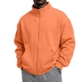 thumbnail image 1 of Mens Track Jackets Full Zip Mock Neck Sweatshirts Long Sleeve Fall Winter JacketsCoats with Pocket, 1 of 6