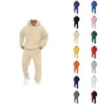 thumbnail image 1 of Mens Track Suits 2 Piece Set Fall Winter Plain Basic Hoodie and Jogger Sweatpants Matching Sweatsuit Casual Lounge Set, 1 of 1