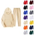 thumbnail image 1 of Mens Track Suits 2 Piece Set Fall Winter Plain Hoodie and Sweatpants Matching Sweatsuit Lounge Set, 1 of 1