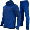 thumbnail image 1 of Mens Track Suits 2 Piece Set Hooded Pullover and Pants Elastic Waist Sportswear Sets, S, 1 of 3