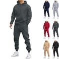 thumbnail image 1 of Mens Track Suits 2 Piece Set Hoodie and Sweatpants Casual Athletic Jogging Suit Drawstring Running Gym Sweat Suits, 1 of 5