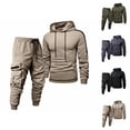 thumbnail image 1 of Mens Track Suits 2 Piece Set Lightweight Hoodie and Cargo Jogger Sweatpants Matching Sweatsuit Workout Lounge Set, 1 of 1