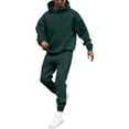 thumbnail image 1 of Mens Track Suits 2 Piece Set Thermal Long Sleeve Sweatsuits Lightweight Athletic Men Sets Outfits Green XL, 1 of 3