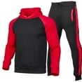 thumbnail image 1 of Mens Tracksuit 2 Piece Hoodie,Colorblock Mens Hoodie Sweatsuit Sets Jogging Suits Long Sleeve Pullover Hoodies Sets Workout Activewear 2024, 1 of 2