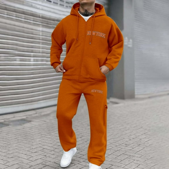 Mens Tracksuit - 2 Piece Sweatsuit for Men Casual Full Zip Jogging Suit Jacket Pants Set Casual Running Jogging Sport Suit Sets