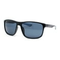 thumbnail image 1 of Mens Traditional 90s Classic Rectangle Sport Plastic Aerodynamic Sunglasses Black Blue - Black, 1 of 4