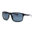 thumbnail image 1 of Mens Traditional 90s Classic Rectangle Sport Plastic Aerodynamic Sunglasses Black Red - Black, 1 of 4