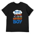 thumbnail image 1 of Mens Train Bday Railroad Titi Of The Birthday Boy Theme Party T-Shirt Black, 1 of 5