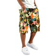 thumbnail image 1 of Mens Travel Pants Printed Drawstring Straight Pocket Workwear Shorts, 1 of 8