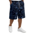 thumbnail image 1 of Mens Tree Leaf Camo Cargo Shorts Elastic Drawstring Waist Loose Fit Knee Length Casual Multi Pockets Shorts L, 1 of 5