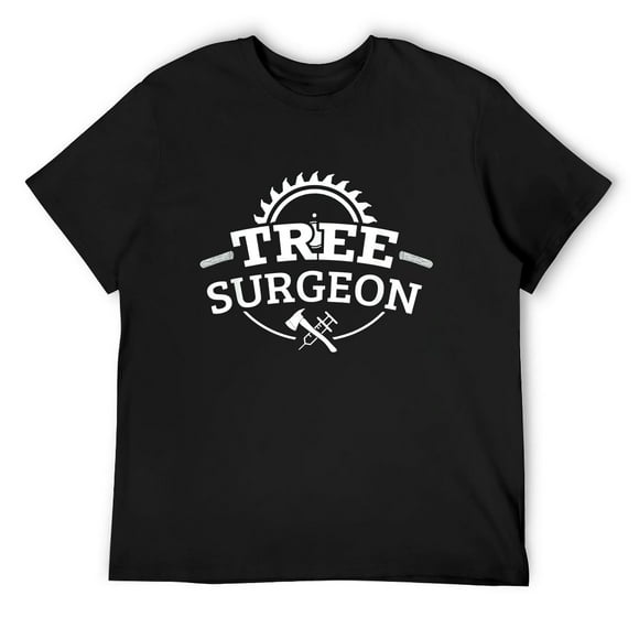 Mens Tree Surgeon Shirt : Awesome Lumberjack Logger Apparel Black Large