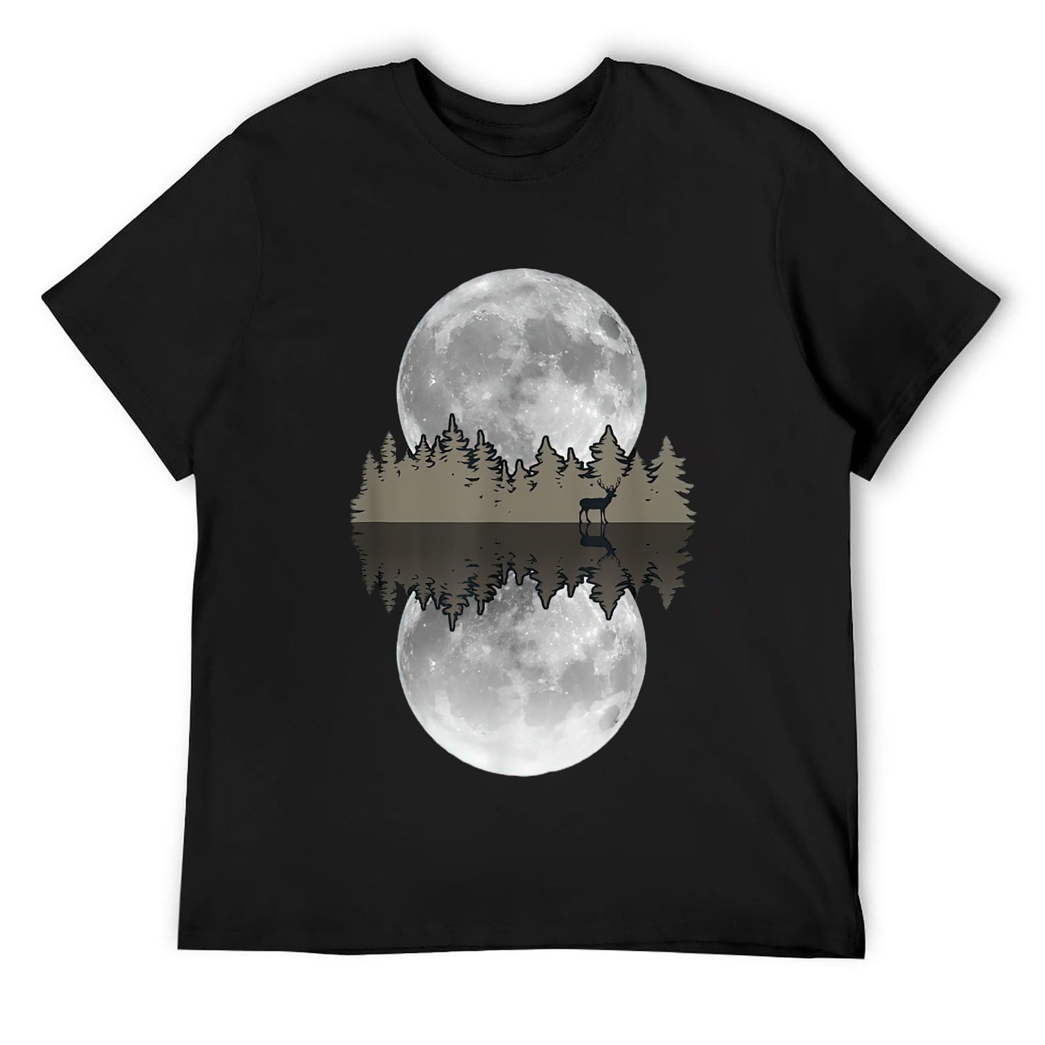 MOON TREE PLANET - T shirtblack