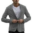 thumbnail image 1 of Mens Trench Coat Fashion Leisure Light And Solid Color Pockets Lapels Buttons Suits Jacket Outwear, 1 of 6