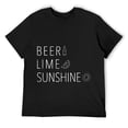 thumbnail image 1 of Mens Trendy Beer, Lime, Sunshine Simple Word Stack T-Shirt Black, 1 of 5