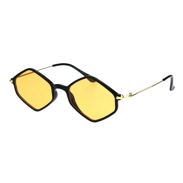 Mens Trendy Retro Hippie Color Lens Diamond Shape Sunglasses