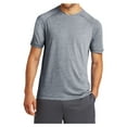 thumbnail image 1 of Mens Tri-Blend Wicking Polyester/Cotton/Rayon Raglan Tee True Navy Heather Large, 1 of 8