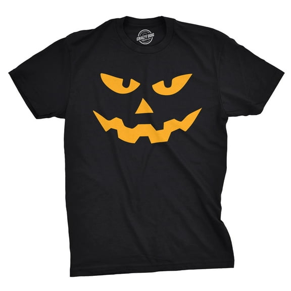 Mens Triangle Nose Pumpkin Face Funny Fall Halloween Spooky T Shirt Graphic Tees