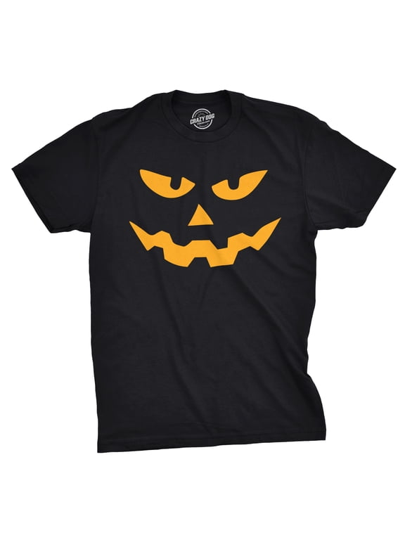 Mens Triangle Nose Pumpkin Face Funny Fall Halloween Spooky T Shirt Graphic Tees