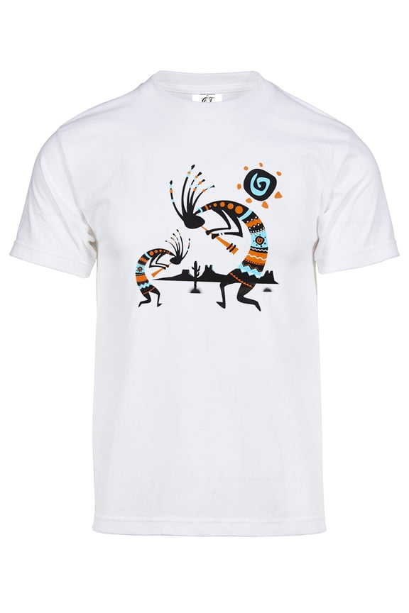 Mens Tribal Desert Ritual Short-Sleeve T-Shirt - White - Medium