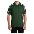 thumbnail image 1 of Mens Tricolor Shoulder Micropique Sport-Wick Polyester Polo Forest Green/ Black/ White 2X-Large, 1 of 7