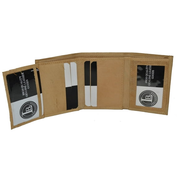 Mens Trifold wallet with an extra flap on the side by Leatherboss