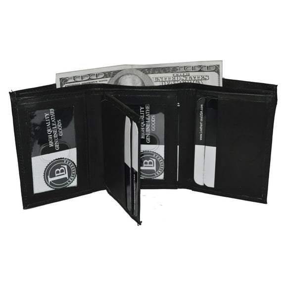 Mens Trifold wallet with middle flap by Leatherboss