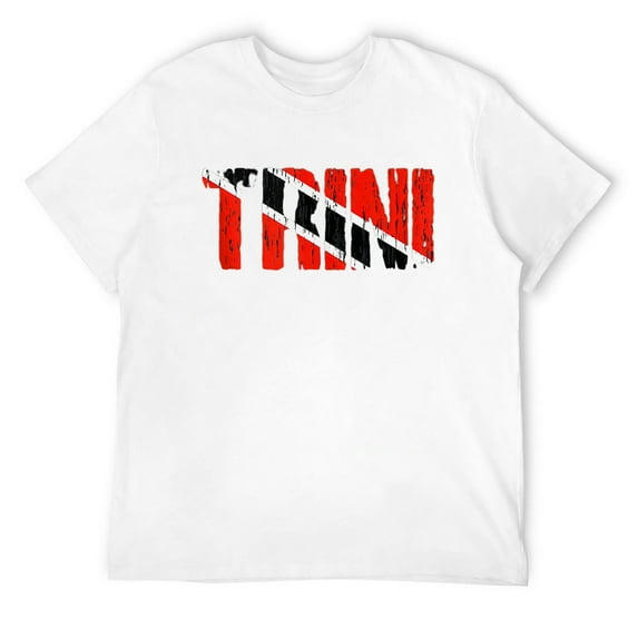 Mens Trinidadian Tobagonian Trini Trinidad And Tobago Flag T-Shirt White Medium