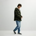 thumbnail image 1 of Mens Trinity Coast Sherpa-Lined Hooded Shacket Color: Olive Size: XL, 1 of 4