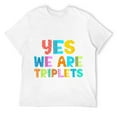 thumbnail image 1 of Mens Triplet Shirts Yes We Are Triplets Kids Teens T-Shirt White M, 1 of 5