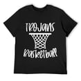 thumbnail image 1 of Mens Trojans Basketball Team Mascot School Spirit Game Night T-Shirt Black X-Large, 1 of 5