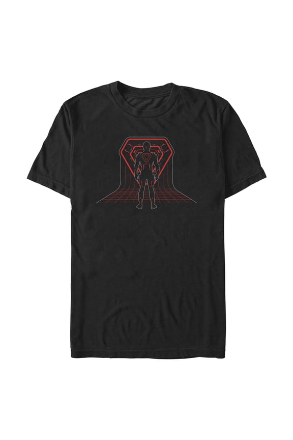 Mens Tron: Ares Silhouette Blueprint World Badge T Shirt