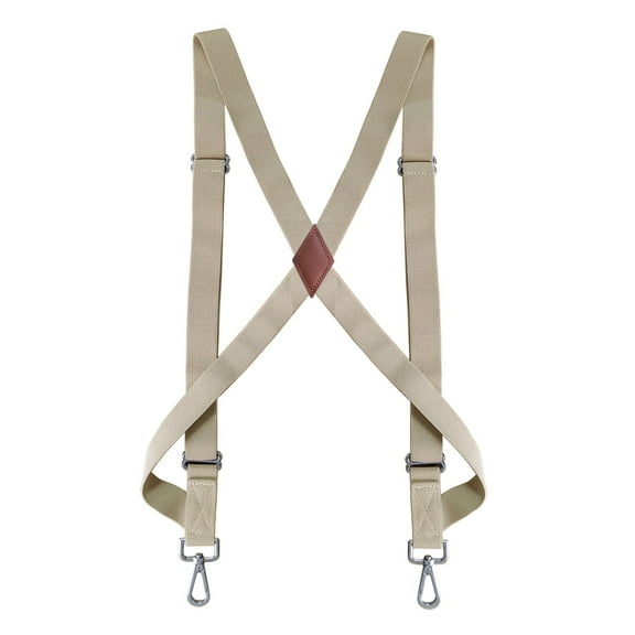 Mens Trucker Side Clip Suspenders Heavy Duty X Back 1" Wide Brace Gift