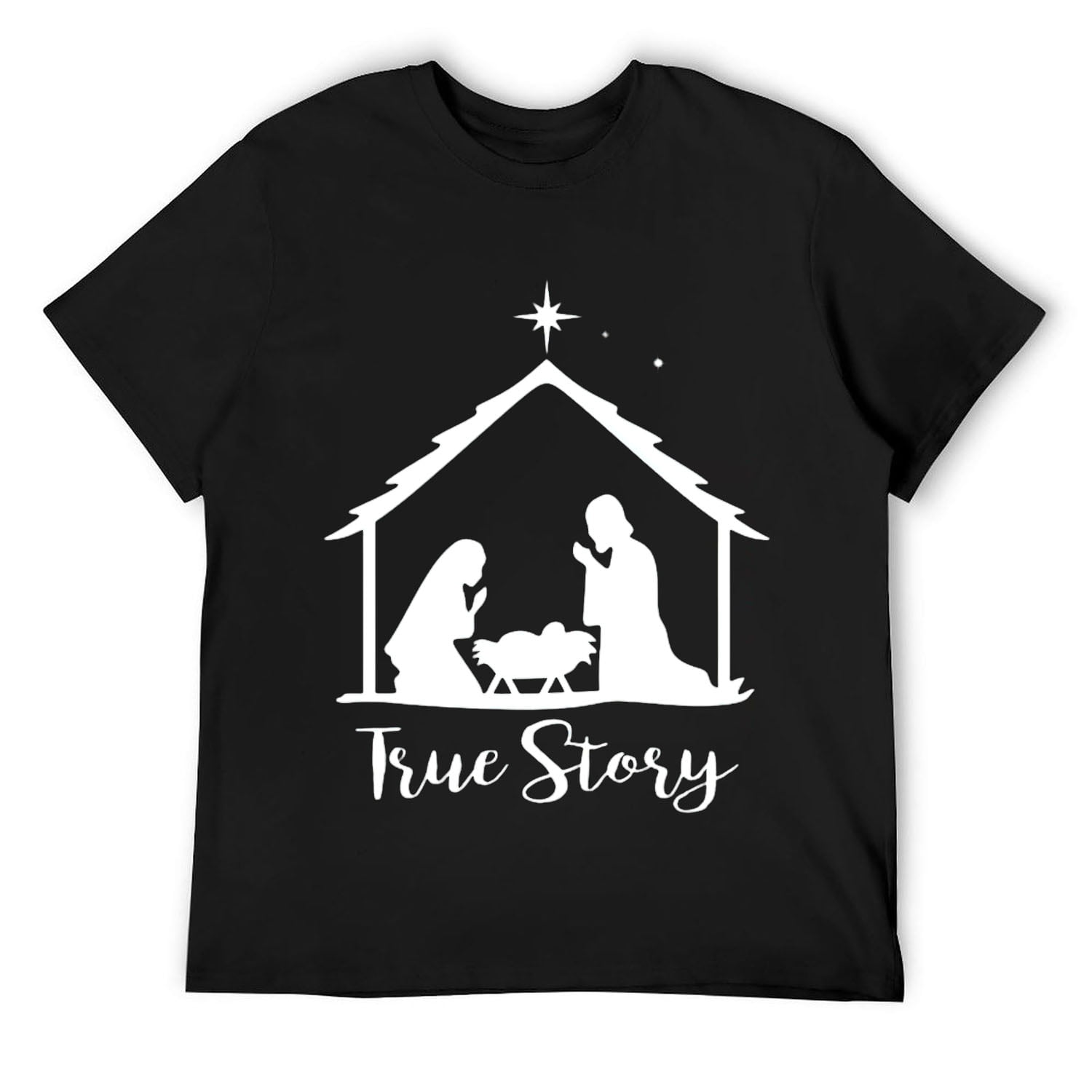 Mens True Story of Jesus Birth Nativity Religious Christmas Gift Short ...