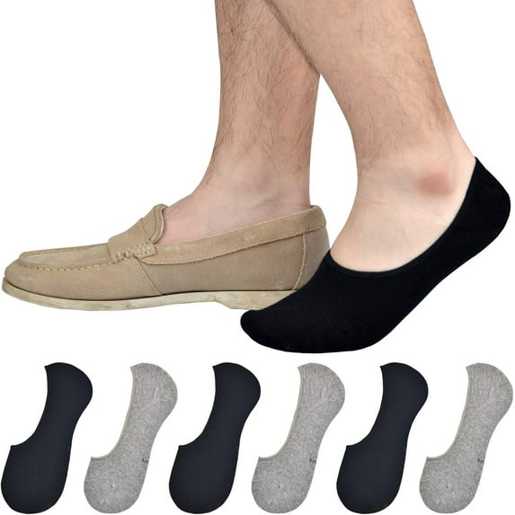 Mens Truly No Show Socks With Non Slip Grips,Women Cotton Low Cut Socks for Loafer Sneakers Boat Shoes