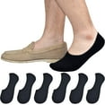 thumbnail image 1 of Mens Truly No Show Socks With Non Slip Grips,Women Cotton Low Cut Socks for Loafer Sneakers Boat Shoes, 1 of 5