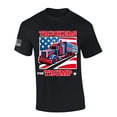 thumbnail image 1 of Mens Trump Tshirt American Truckers For Trump 2024 Short Sleeve T-shirt-Black-large, 1 of 1