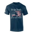 thumbnail image 1 of Mens Trump Tshirt Distressed Flag We The People Stand With Trump Patriotic Short Sleeve T-shirt-Heather Navy-5xl, 1 of 1