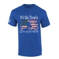 thumbnail image 1 of Mens Trump Tshirt Distressed Flag We The People Stand With Trump Patriotic Short Sleeve T-shirt-Heather Royal-5xl, 1 of 1