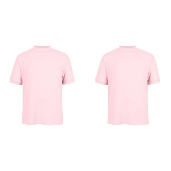 Mens Tshirt 2 Pack Crew Neck Knit Mens Pullover Solid Color Short Sleeve Tops Summer Leisure Slim Mens Funny T Shirts Pink XL