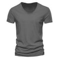 thumbnail image 1 of Mens Tshirt Classic Fit Smooth V Neck Short Sleeve Lightweight T Shirt Casual Solid Color Tshirts Shirts for Men, 1 of 5