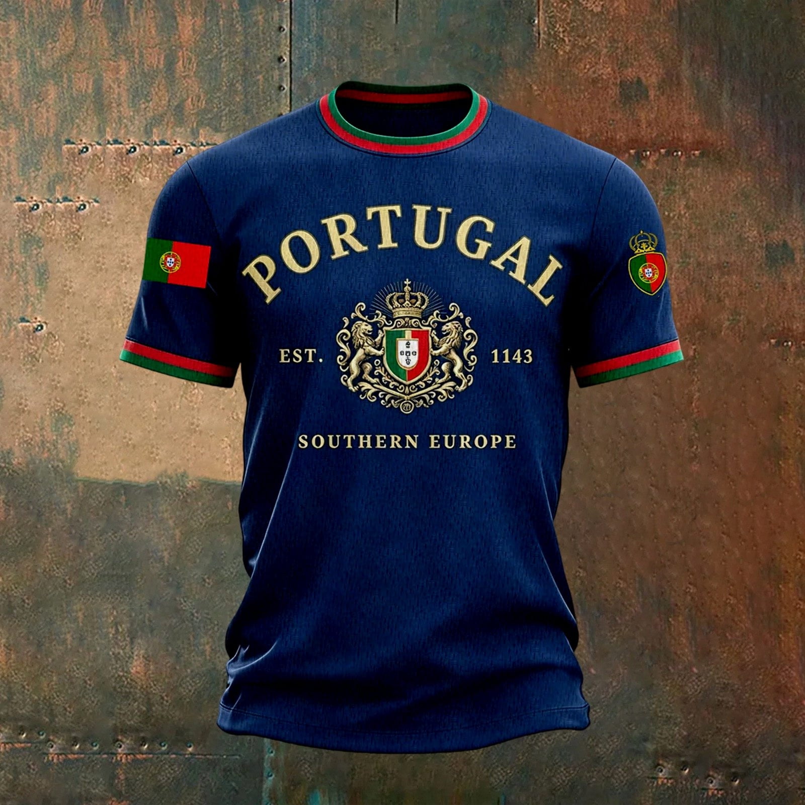 Mens Tshirt Jersey Portugal Crewneck Short Sleeve T Shirt Football Team Print Casual Tee Loose Fit T Shirts XL