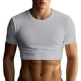 thumbnail image 1 of Mens Tshirt Runcati Tie Dye Crop Tops Crew Neck Summer Short Sleeve Workout Hot Shirts Shirt Men Grey S, 1 of 4