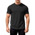 thumbnail image 1 of Mens Tshirt Short Sleeve Crewneck Shirts Lightweight Black T Shirt Men Casual Shirt, 1 of 5