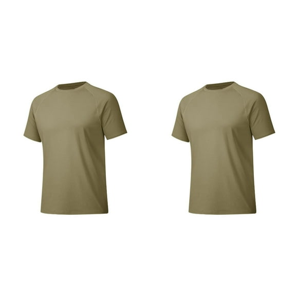 Mens Tshirt Solid Color 2 Pack Crew Neck Short Sleeve Mens Pullover Lightweight Slim Fit Breathable Mens Funny T Shirts Green XXXXL