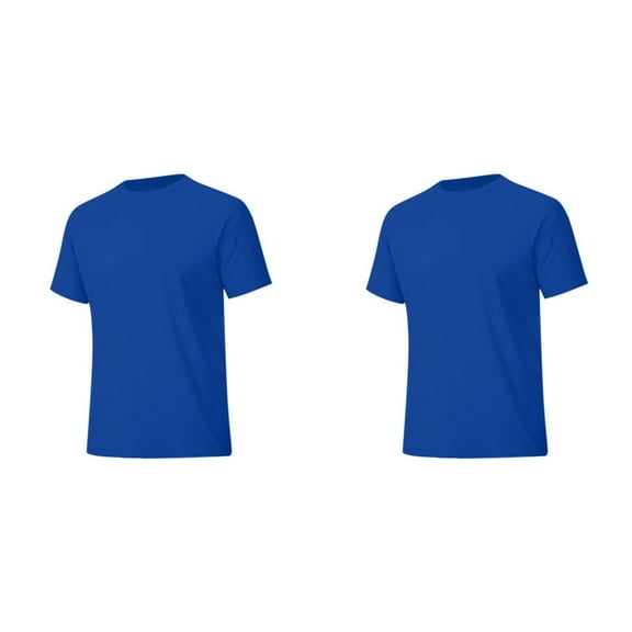 Mens Tshirt Solid Color 2 Pack Crew Neck Short Sleeve Mens Pullover Lightweight Slim Fit Breathable Tshirt for Men Blue M
