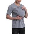 thumbnail image 1 of Mens Tshirts Blouses For Men Kangaroo Shirt for Dad  V Neck T-Shirt Carrier Summer Tops For Men, 1 of 10