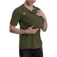 thumbnail image 1 of Mens Tshirts Blouses For Men Kangaroo Shirt for Dad  V Neck T-Shirt Carrier Summer Tops For Men, 1 of 10