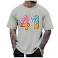 thumbnail image 1 of Mens Tshirts Funny Graphic Short Sleeve Plus Size Casual Humorous Printed Tees Men's Shirts, 1 of 3