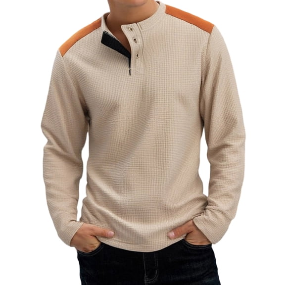 Mens Tshirts Knit Long Sleeve Comfortable Casual Crewneck Crew Neck Top Mens Shirts