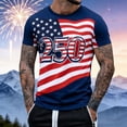thumbnail image 1 of Mens Tshirts Short Sleeve 250th Anniversary USA Shirt Independence Day Graphic Tee Casual Comfortable Crewneck T Shirts for Man Navy XXXXXXL, 1 of 4